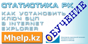 Как установить сертификат ЭЦП в Internet Explorer для Статистика РК stat.gov.kz - Mhelp.kz